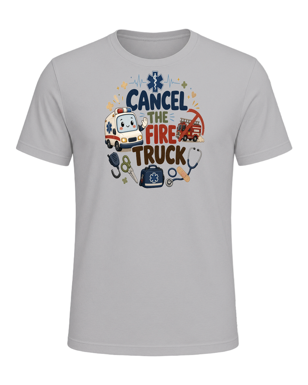 CANCEL THE FIRE TRUCK — Athletic Heather