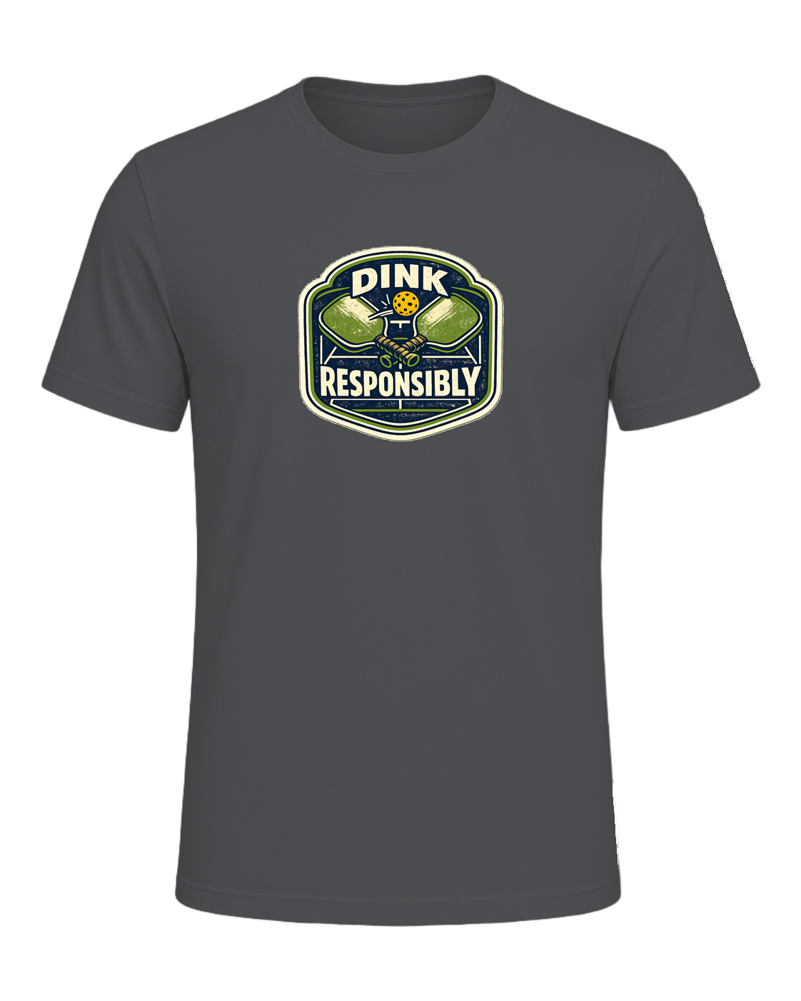Dink Responsibly Tee — Asphalt