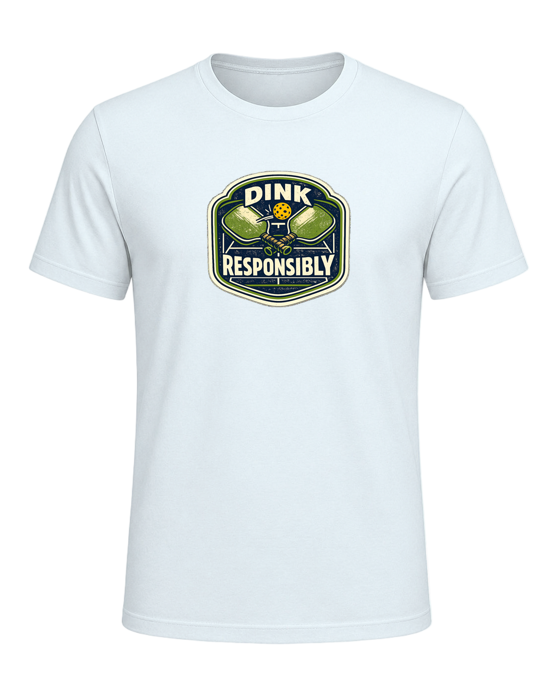 Dink Responsibly Tee — Heather Ice Blue