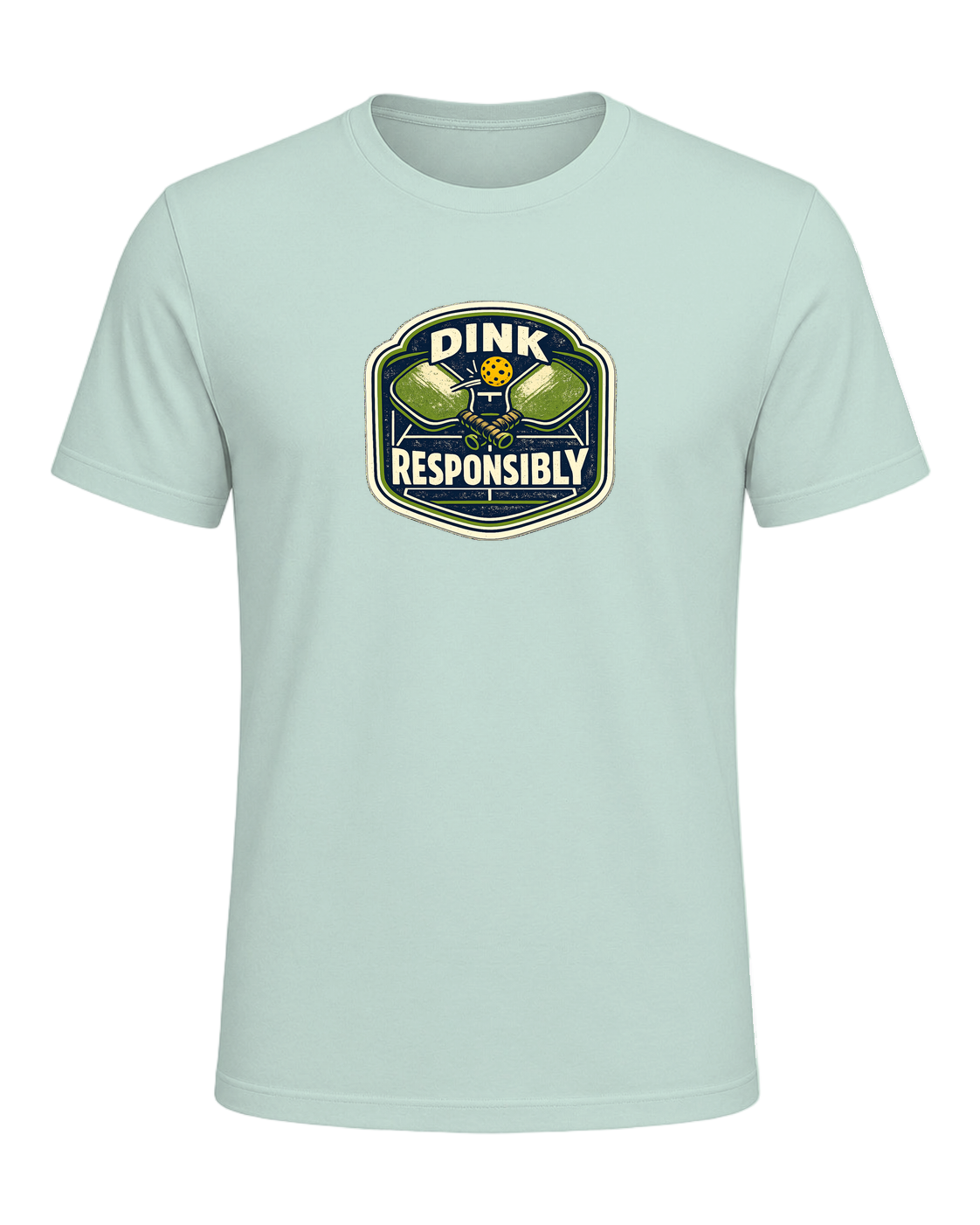 Dink Responsibly Tee — Heather Prism Mint