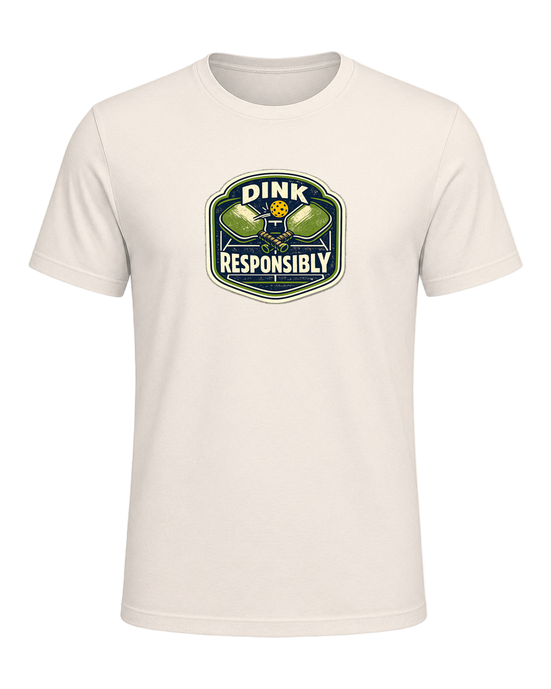 Dink Responsibly Tee — Natural