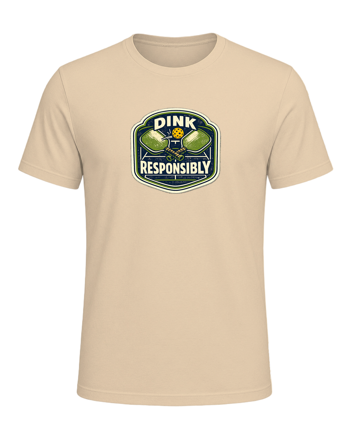 Dink Responsibly Tee — Soft Cream