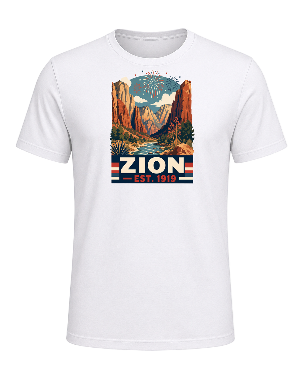 National Park Specific (WPA Style) — White