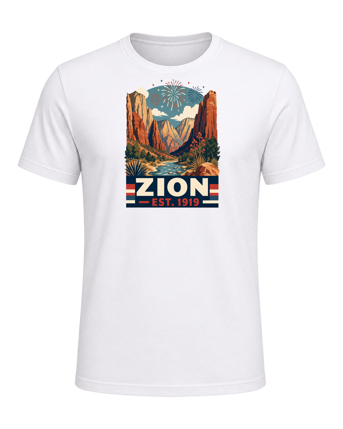 National Park Specific (WPA Style) — White