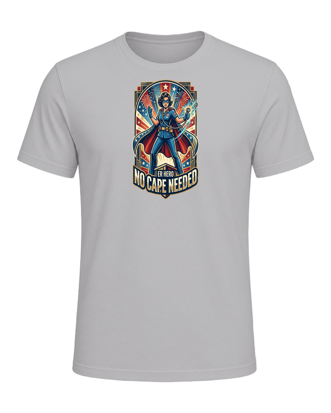 ER Nurse Superhero — Athletic Heather