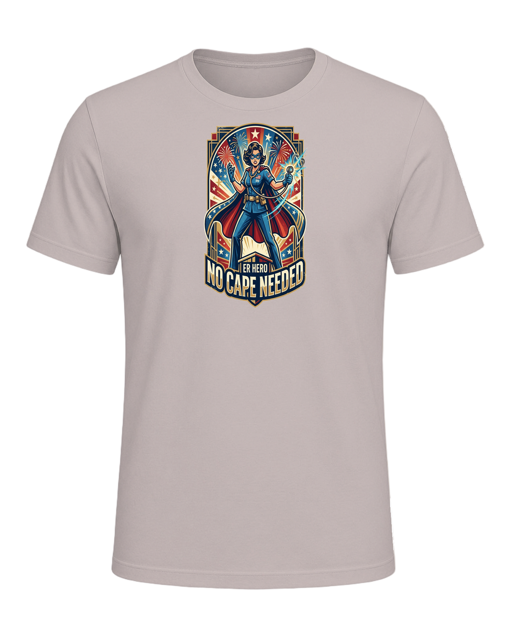 ER Nurse Superhero — Heather Cool Grey