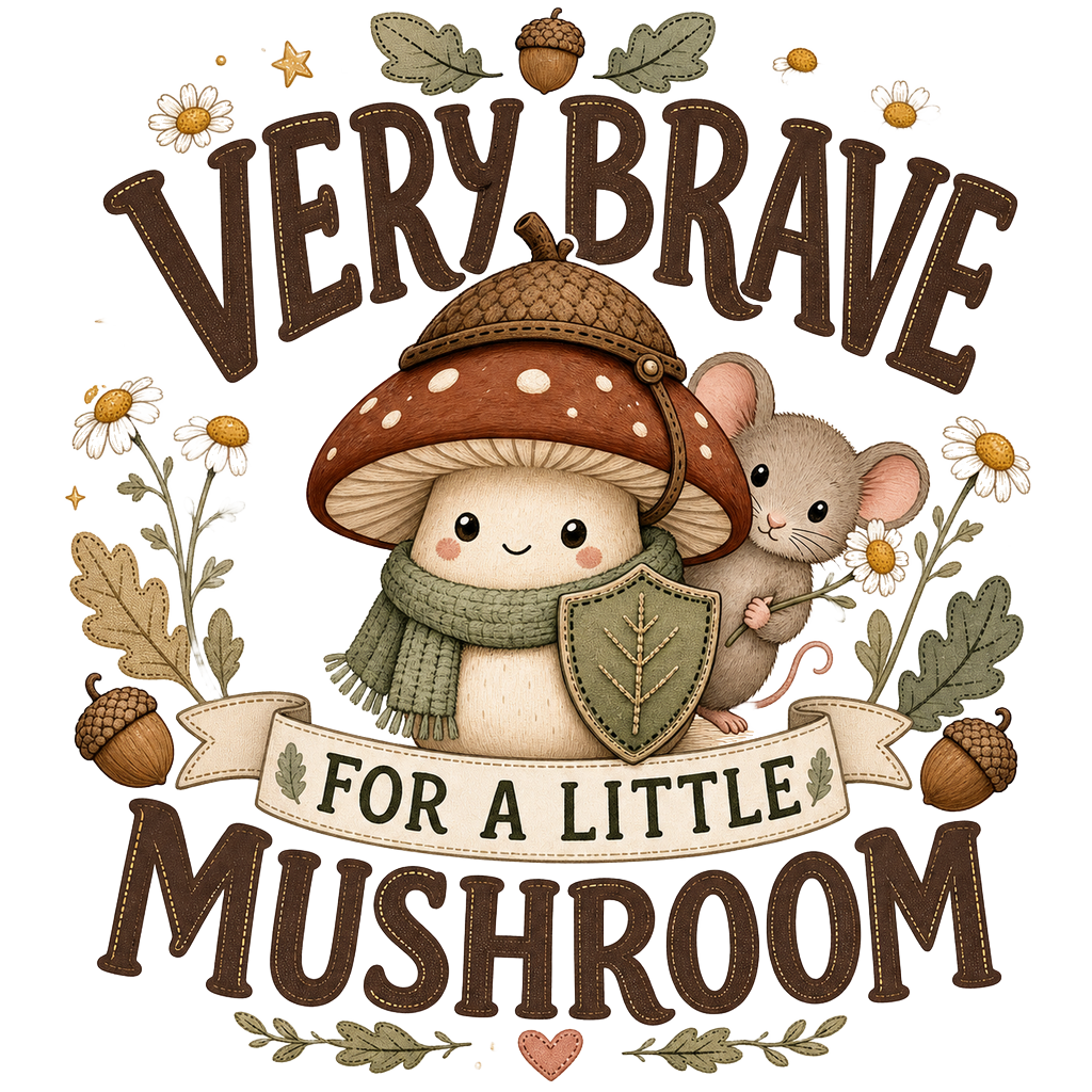 VERY BRAVE FOR A LITTLE MUSHROOM