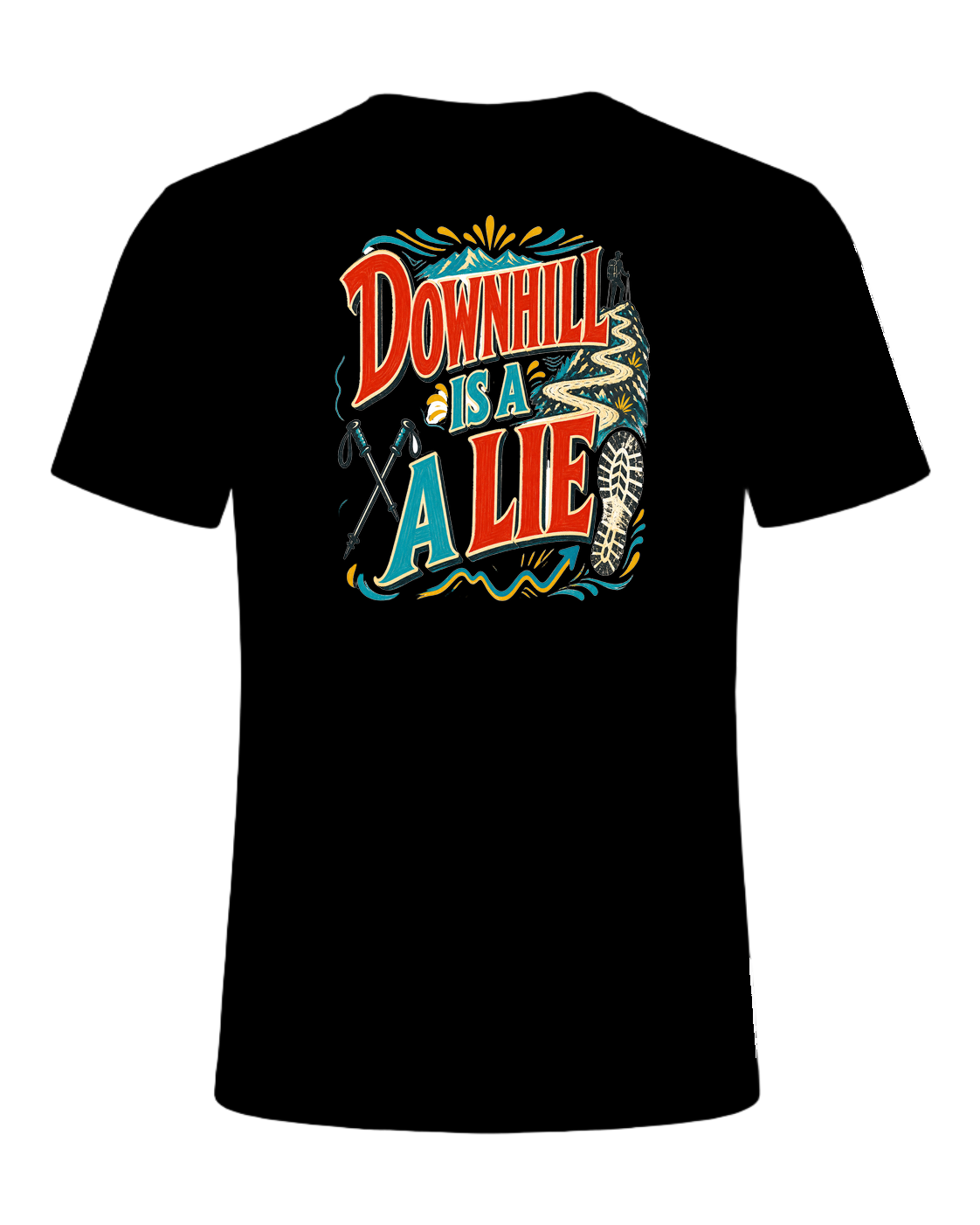 DOWNHILL IS A LIE — Black