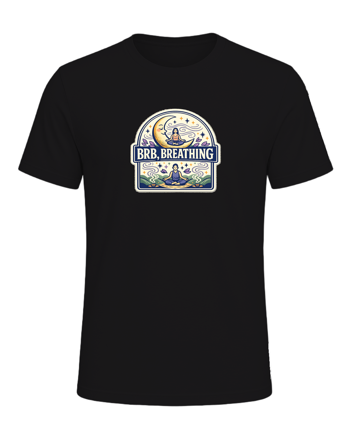 Brb, Breathing Tee — Dark Grey Heather
