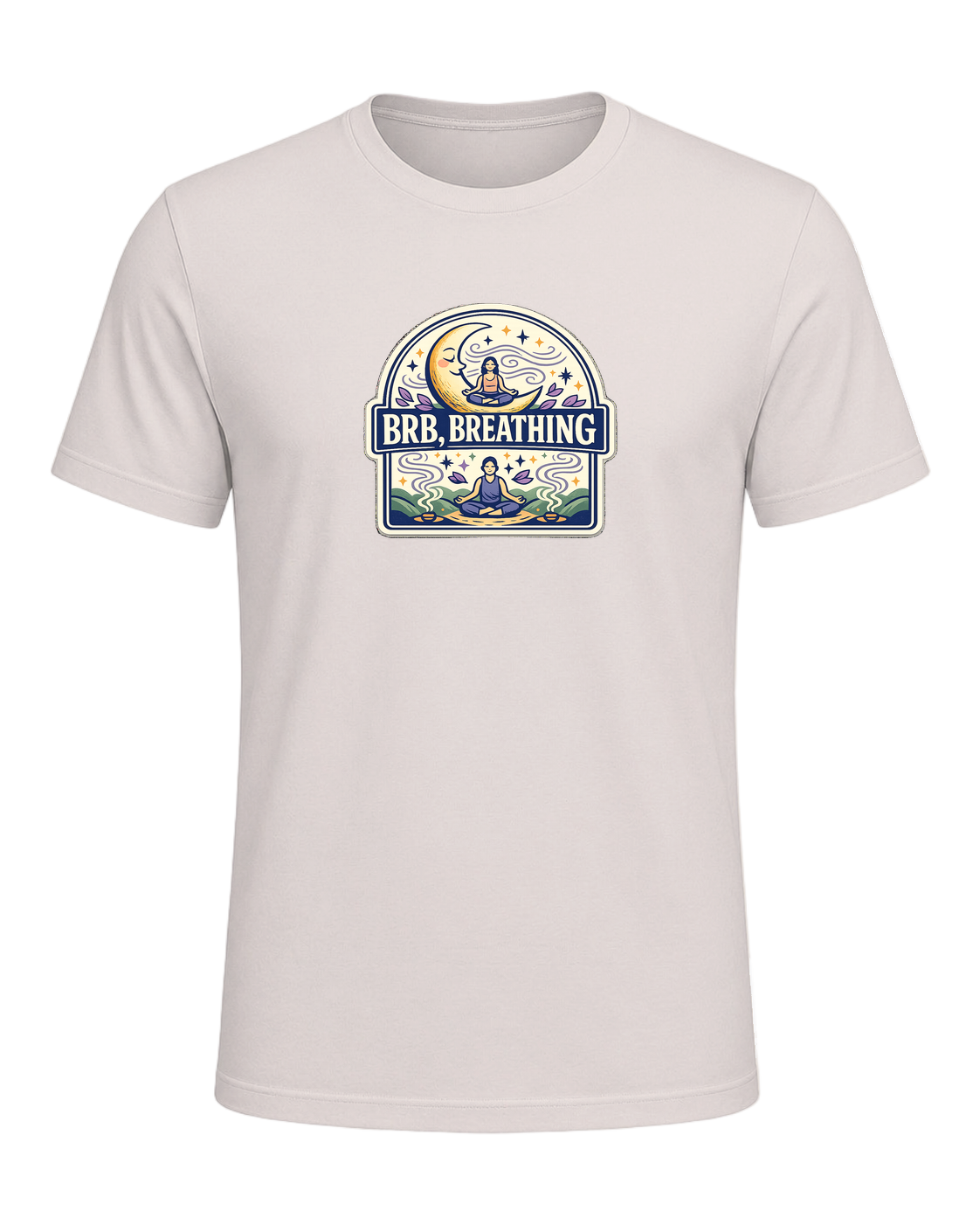 Brb, Breathing Tee — Heather Dust