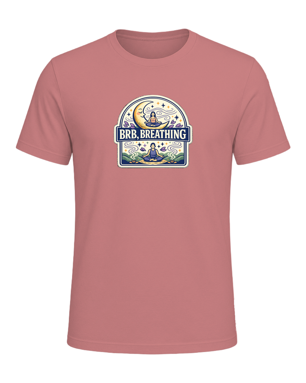 Brb, Breathing Tee — Heather Mauve