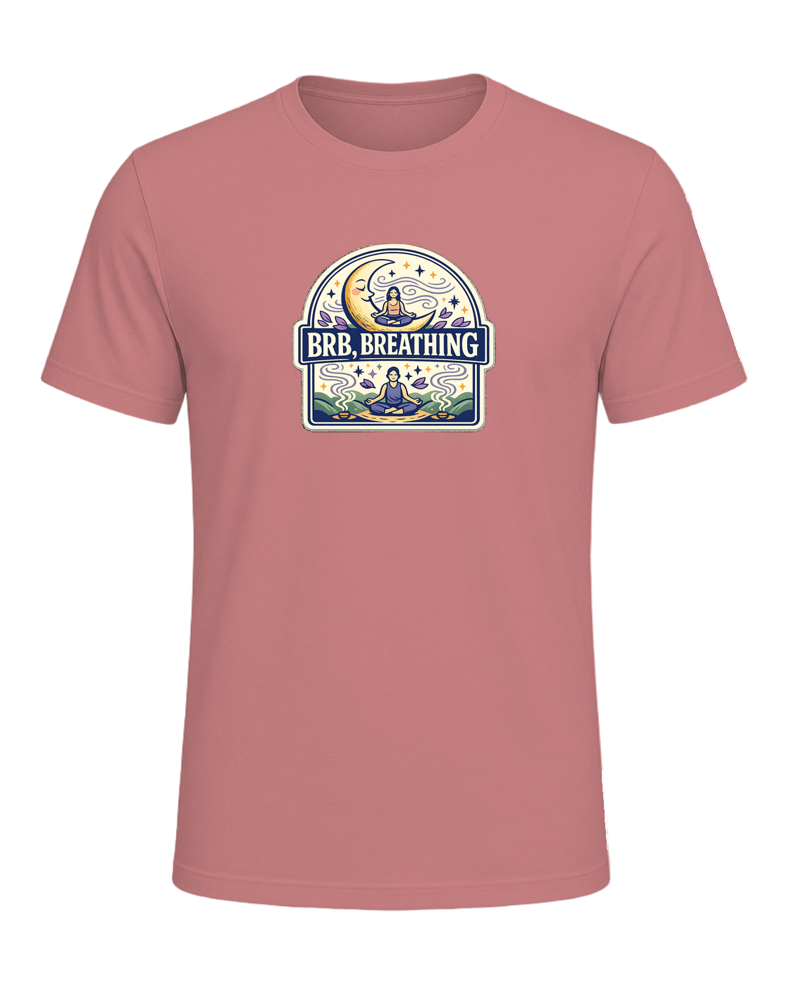 Brb, Breathing Tee — Heather Mauve
