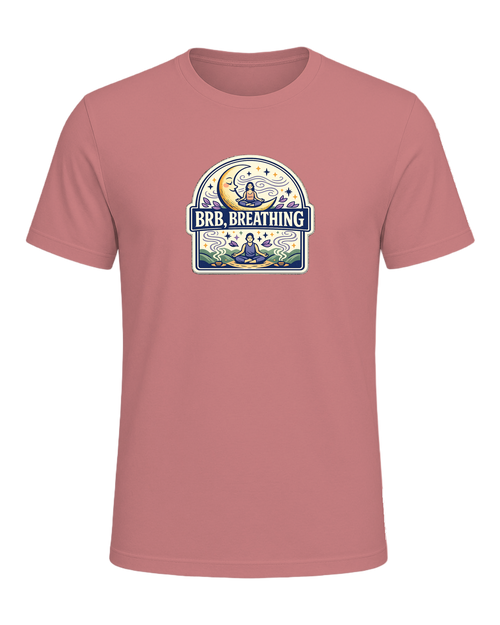 Brb, Breathing Tee — Heather Mauve