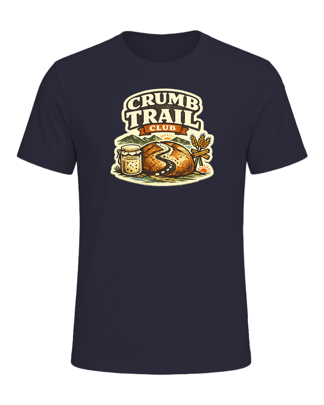 Crumb Trail Club Tee — Heather Navy
