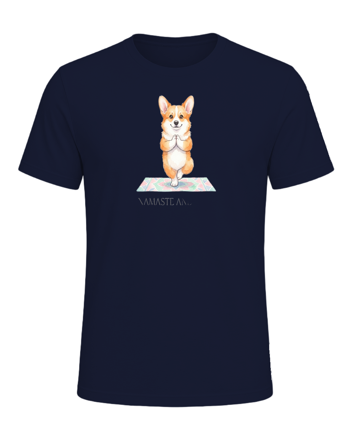 Corgi + Yoga — Navy