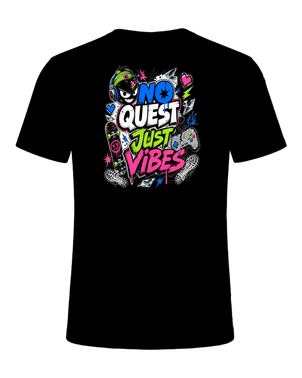 NO QUEST JUST VIBES — Black