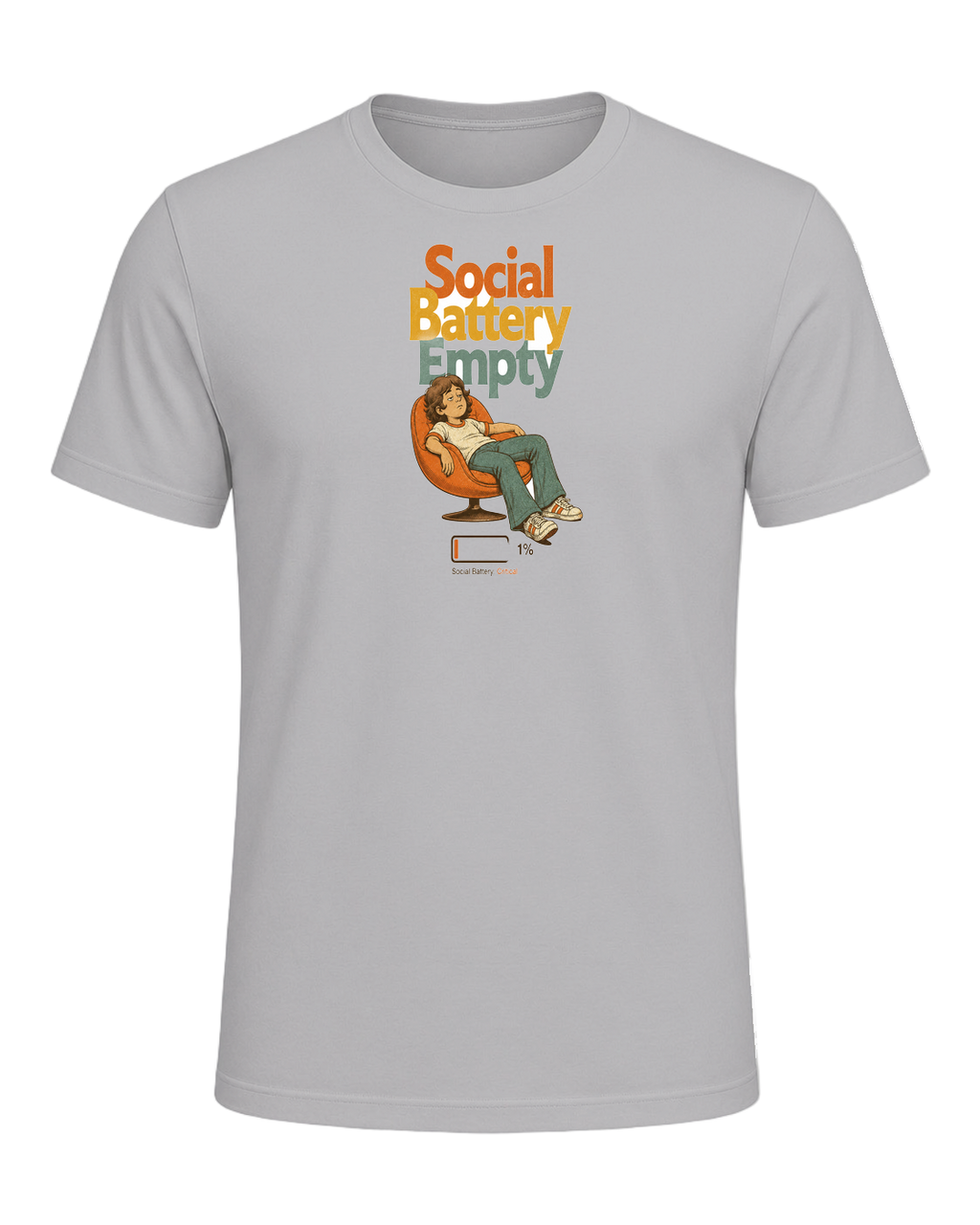 Social Battery Empty — Athletic Heather
