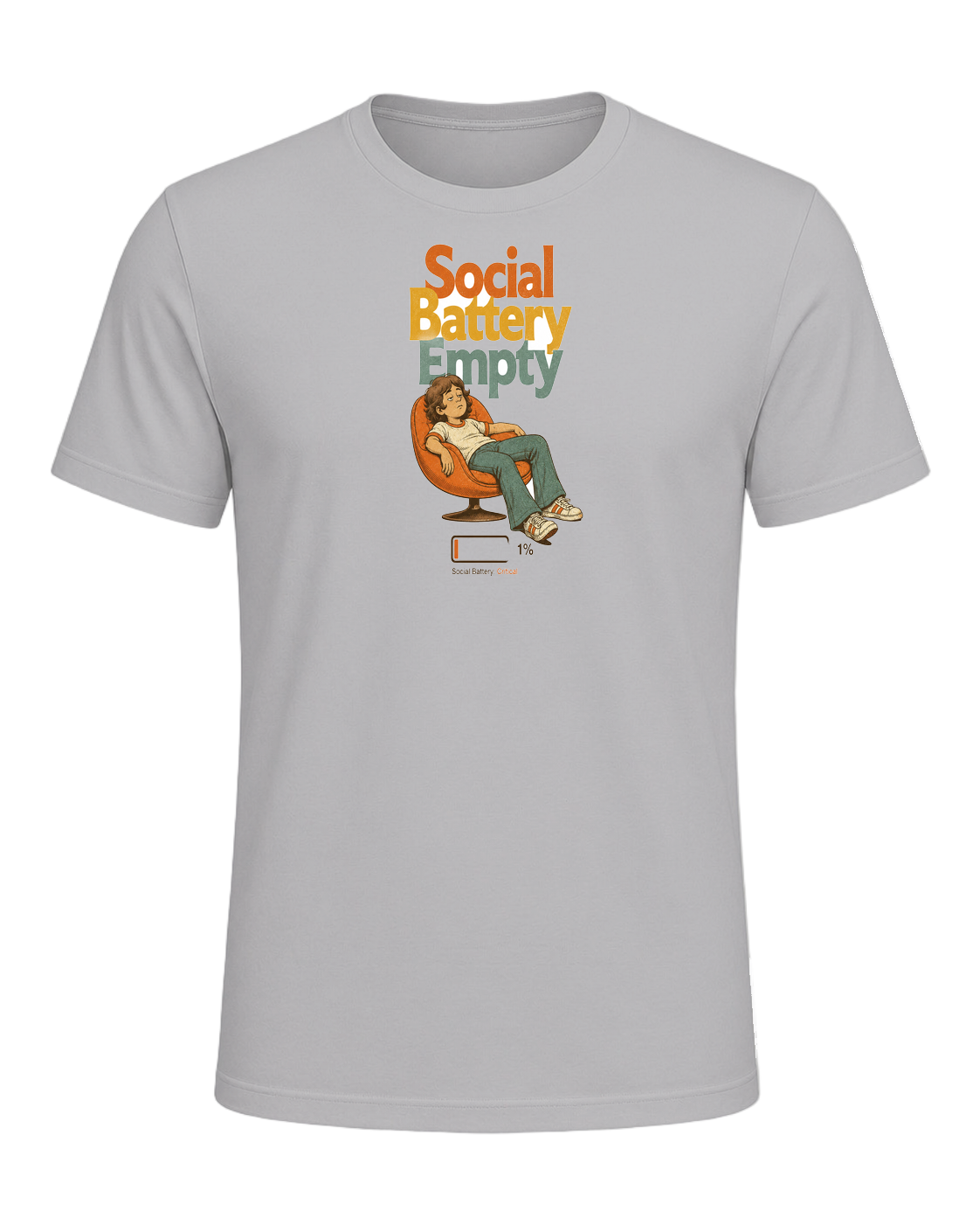 Social Battery Empty — Athletic Heather