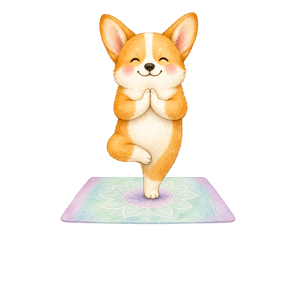 Corgi + Yoga