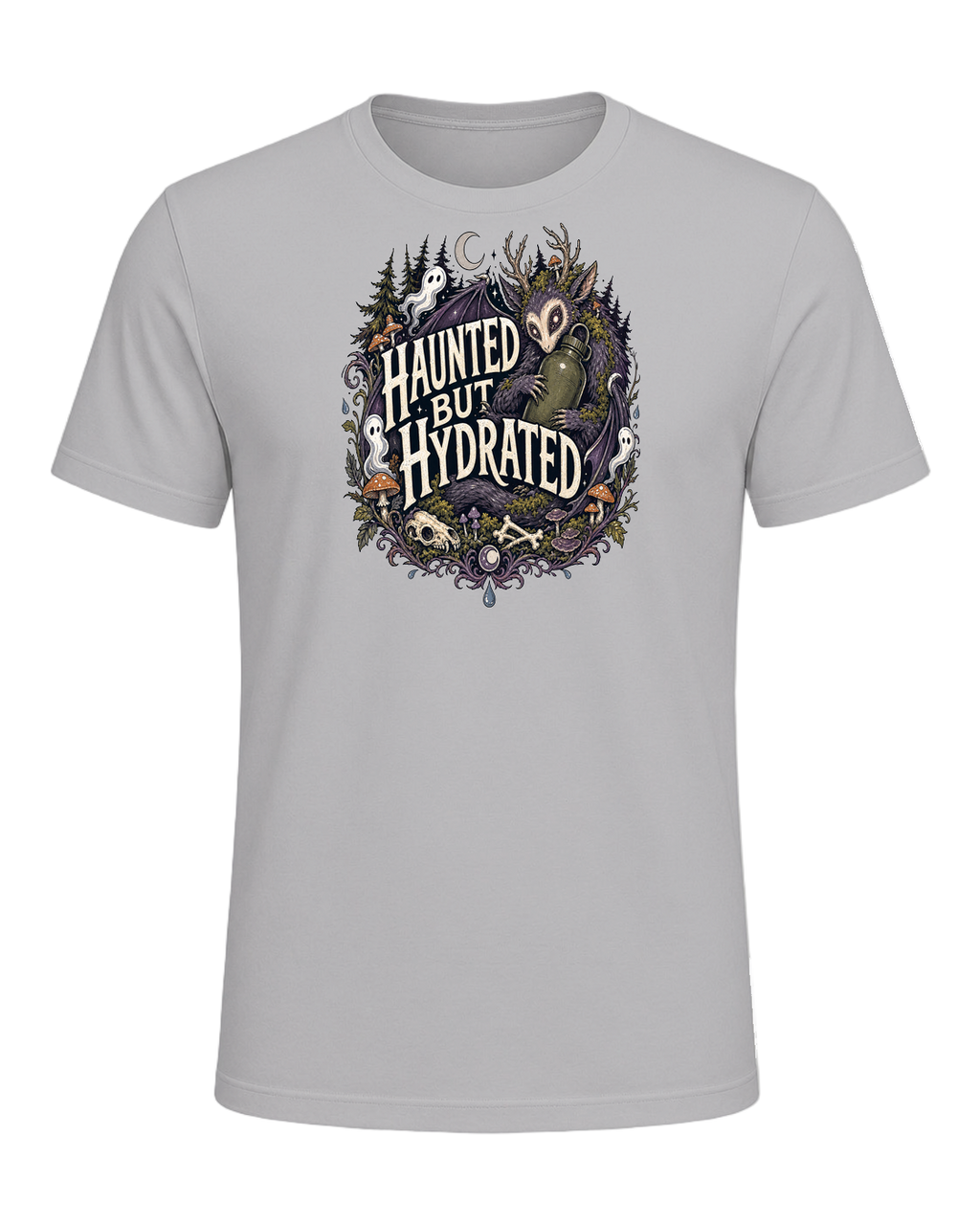 HAUNTED BUT HYDRATED — Athletic Heather
