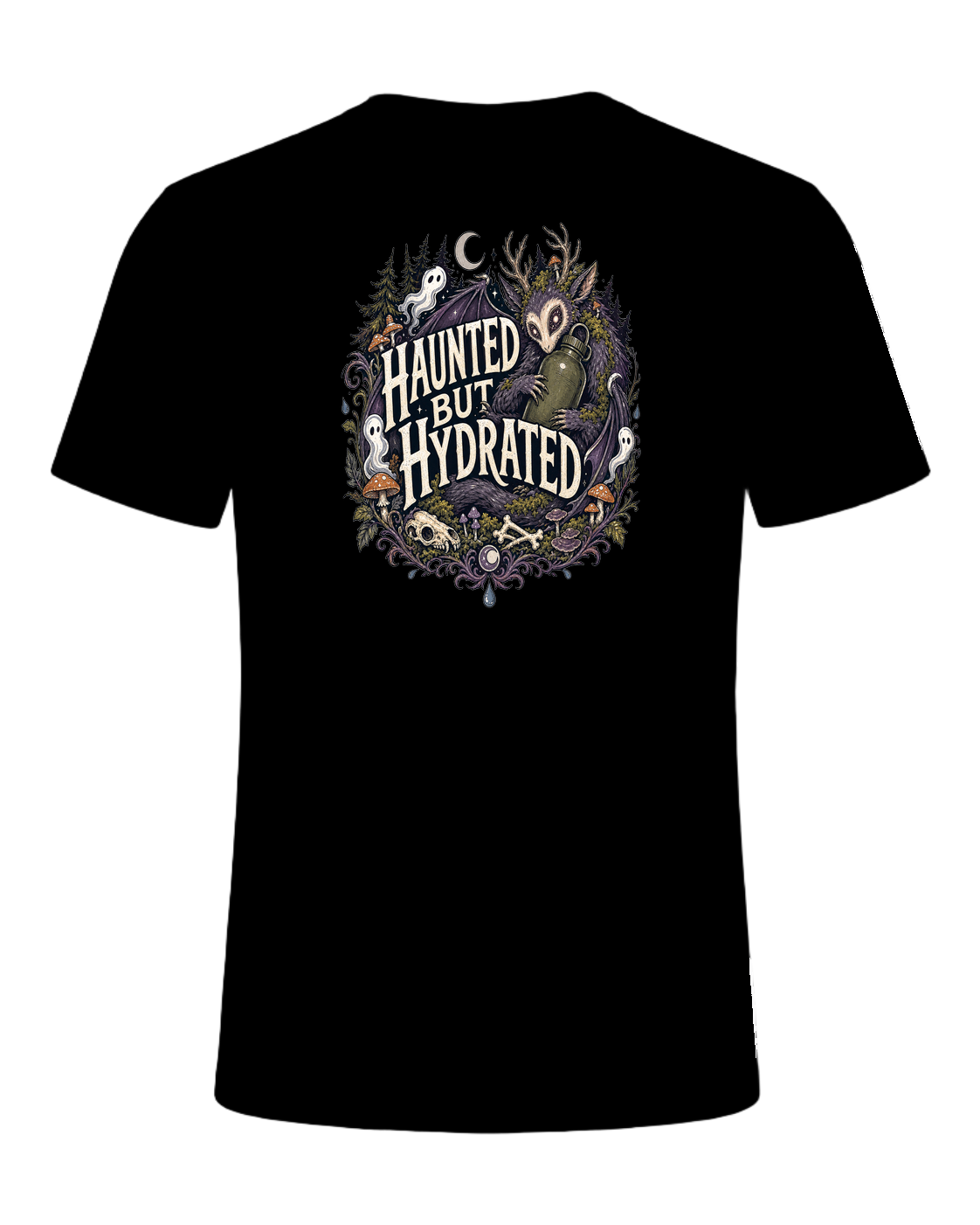 HAUNTED BUT HYDRATED — Black