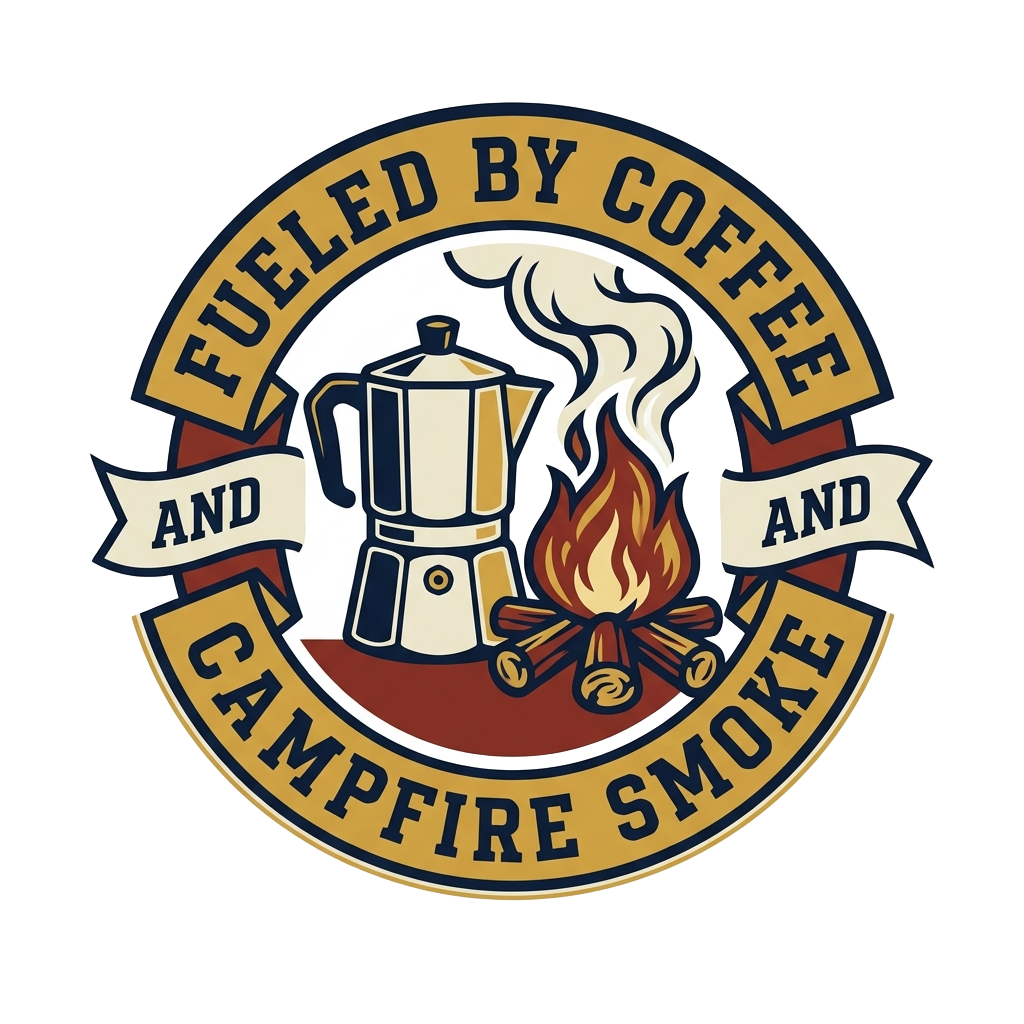 FUELED BY COFFEE AND CAMPFIRE SMOKE