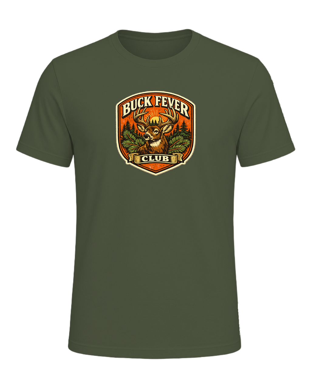 Buck Fever Club Tee — Military Green