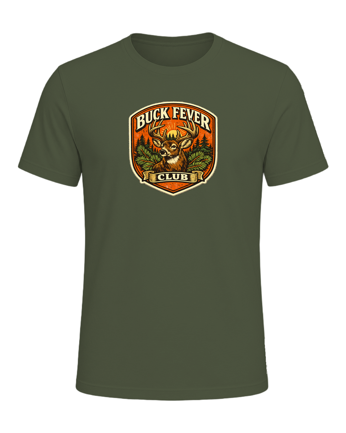 Buck Fever Club Tee — Military Green