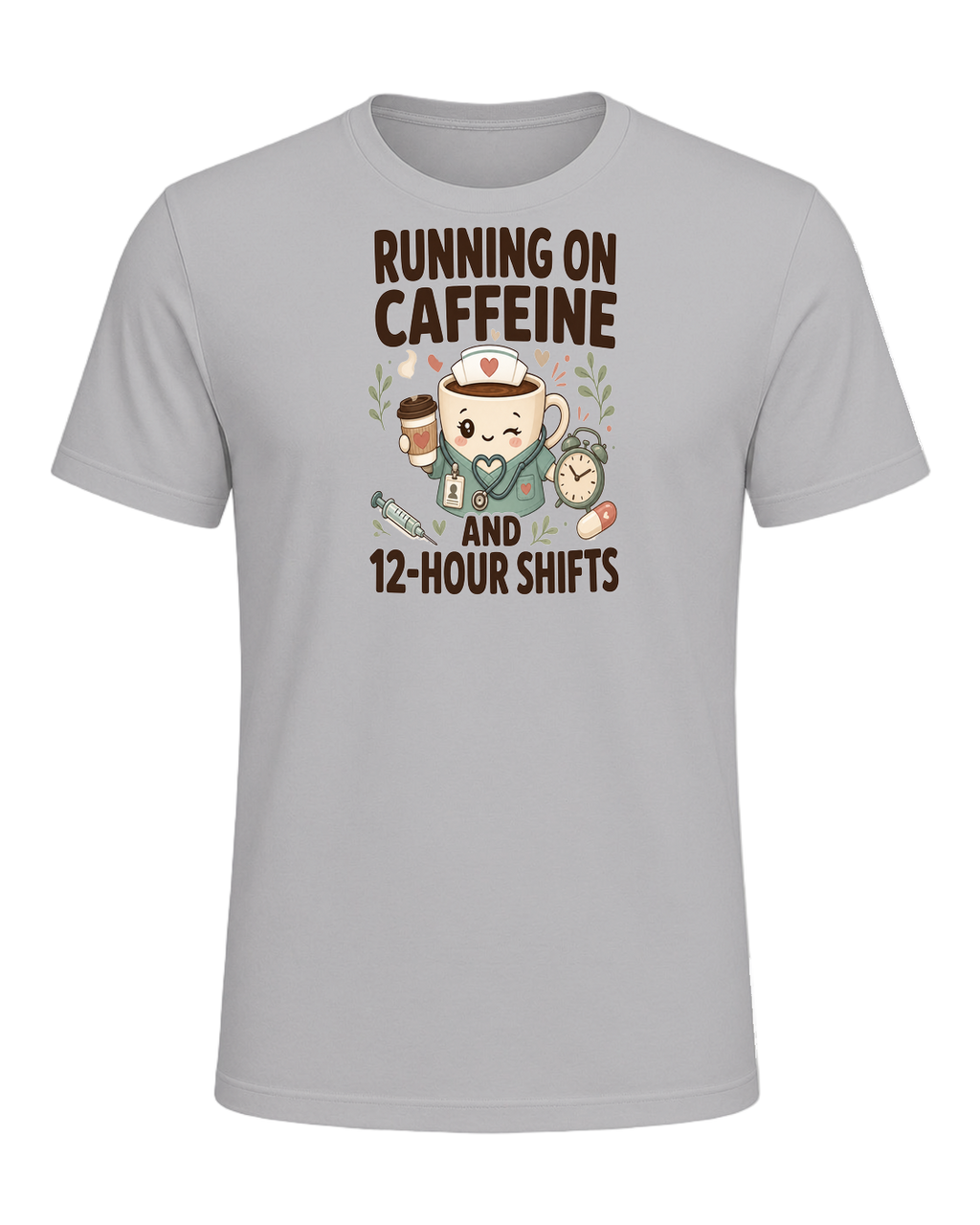 RUNNING ON CAFFEINE AND 12-HOUR SHIFTS — Athletic Heather
