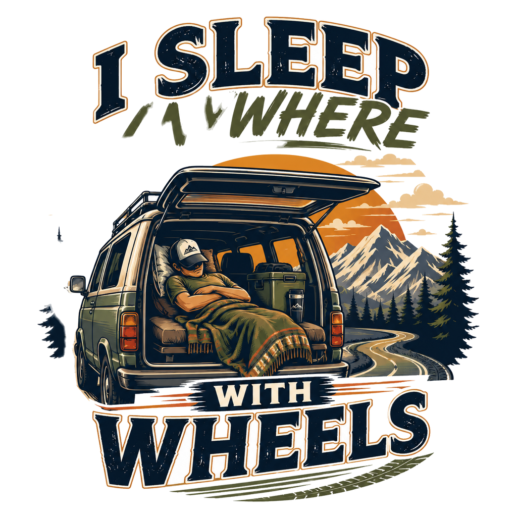 I SLEEP ANYWHERE WITH WHEELS