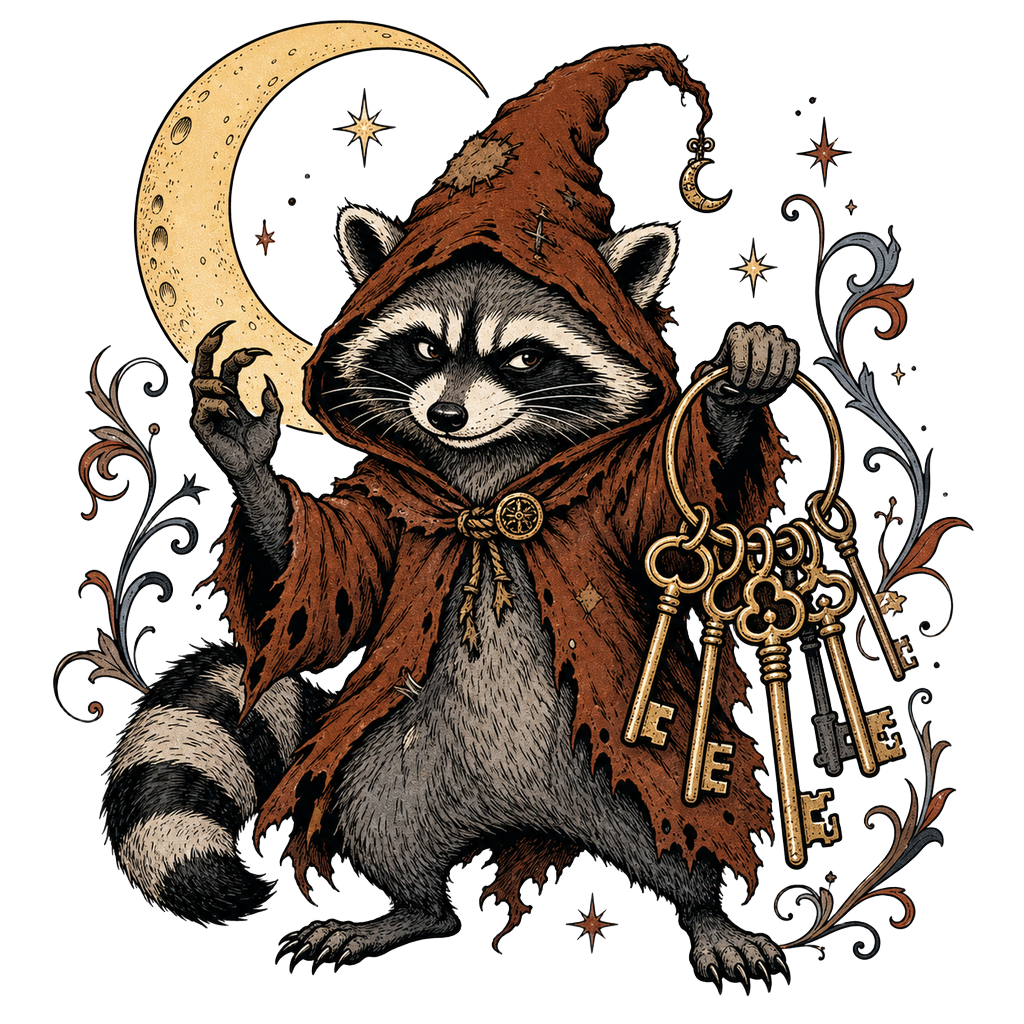 Raccoon Wizard Energy