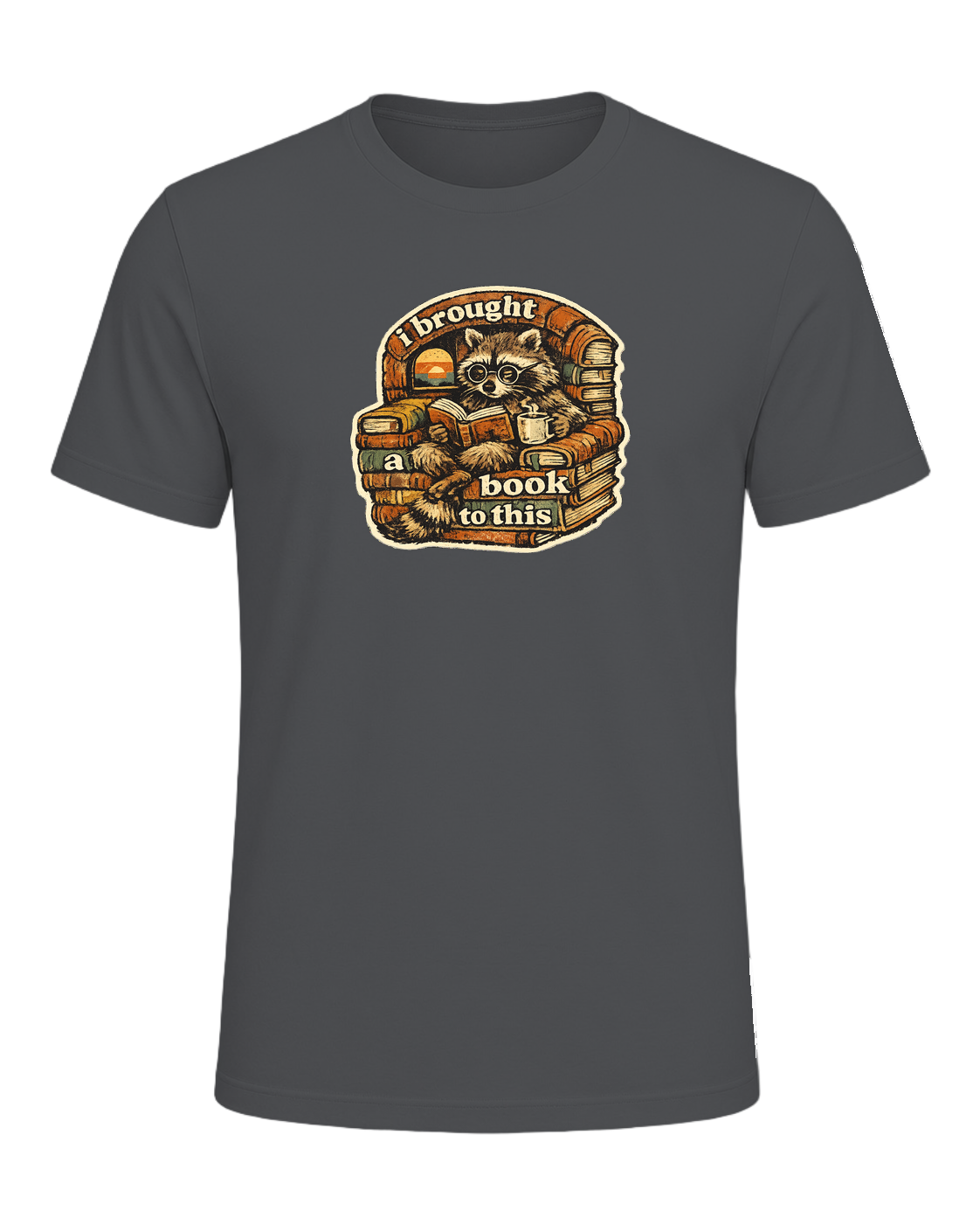 I Brought A Book To This Tee — Asphalt
