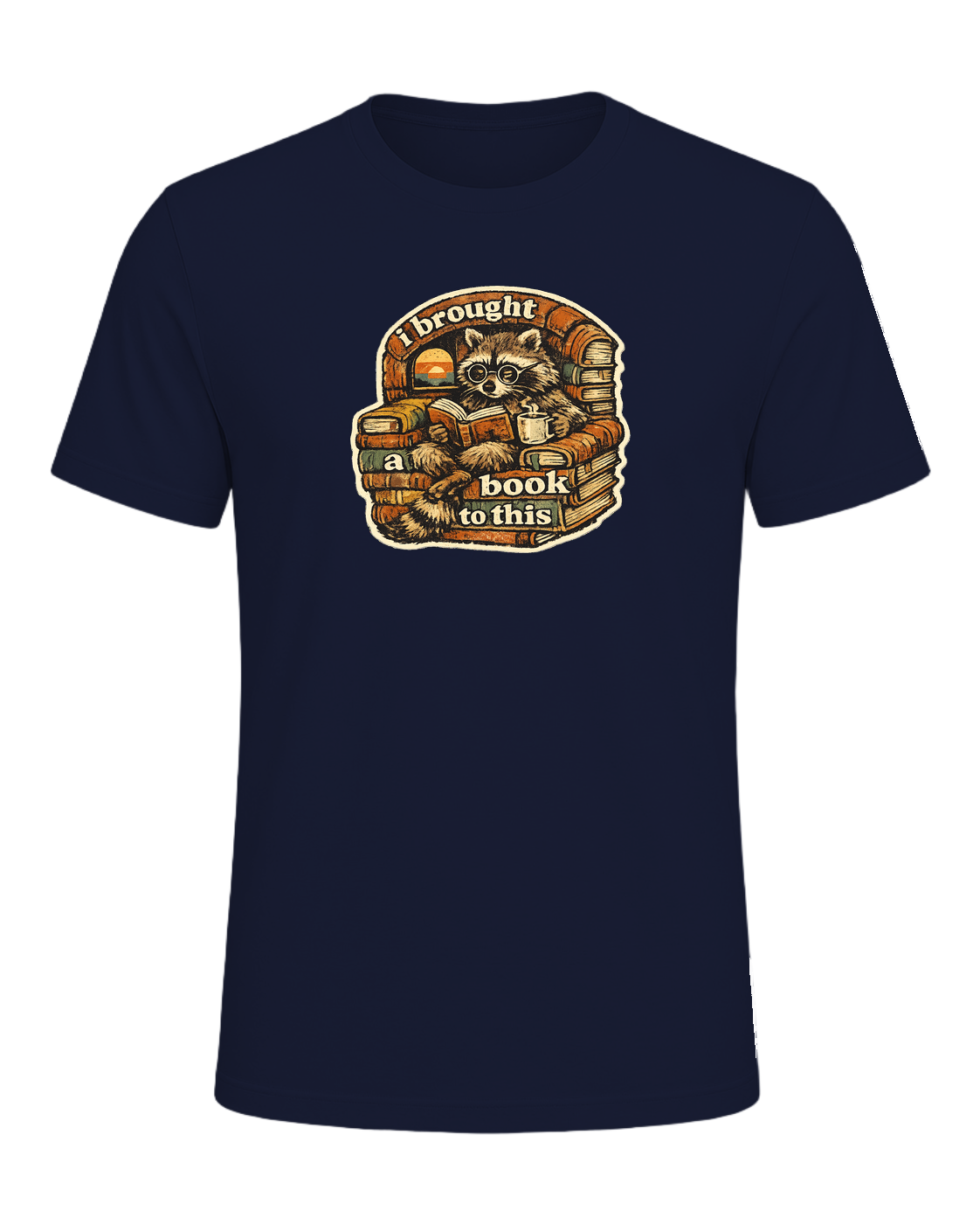 I Brought A Book To This Tee — Navy