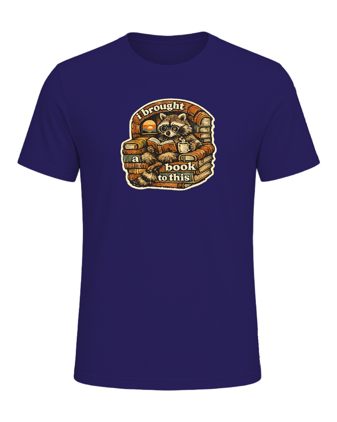 I Brought A Book To This Tee — Team Navy