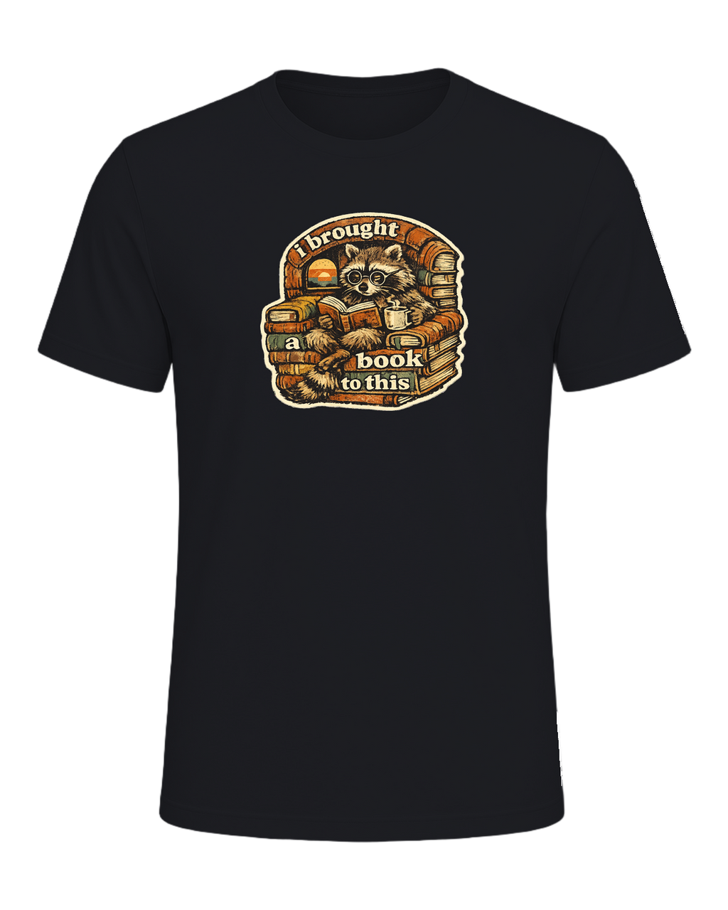 I Brought A Book To This Tee — Vintage Black