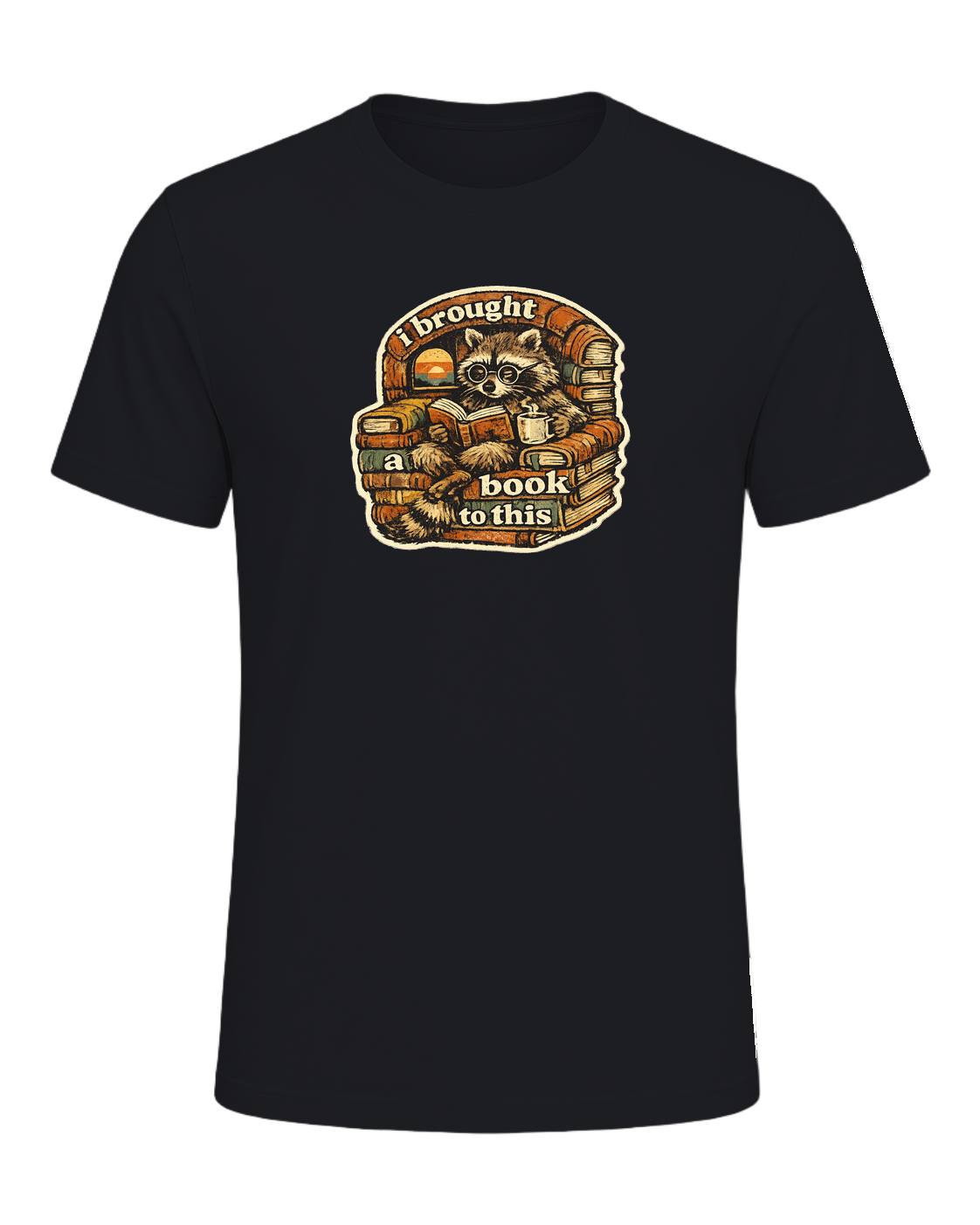 I Brought A Book To This Tee — Vintage Black