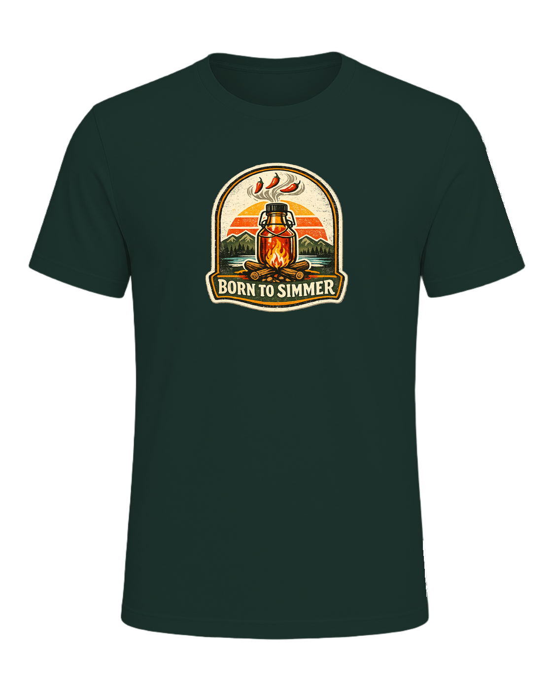 Born To Simmer Tee — Forest