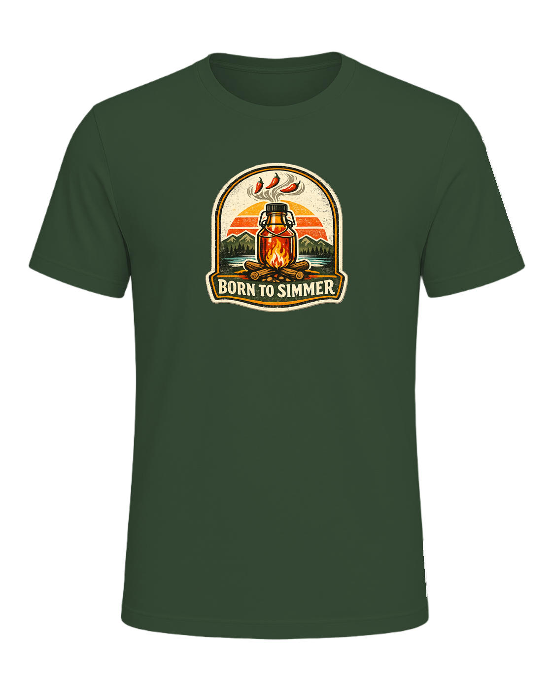 Born To Simmer Tee — Heather Forest