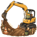 Excavator therapy in session