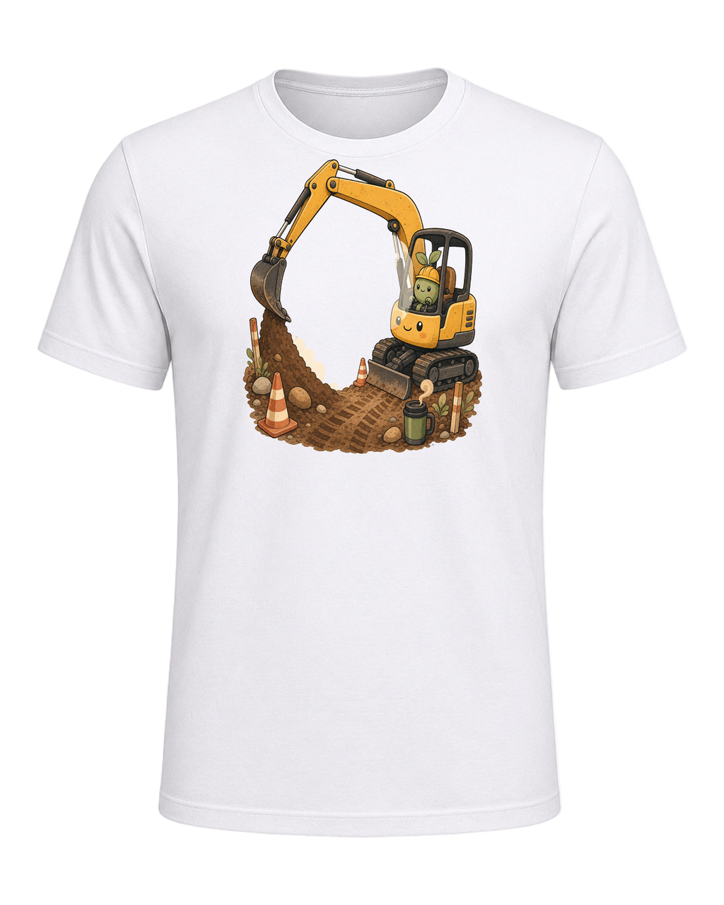 Excavator therapy in session — White