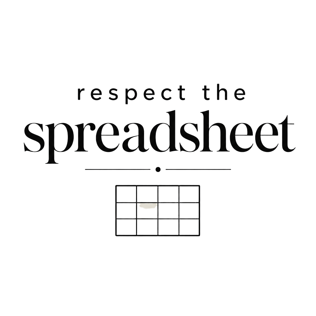 respect the spreadsheet