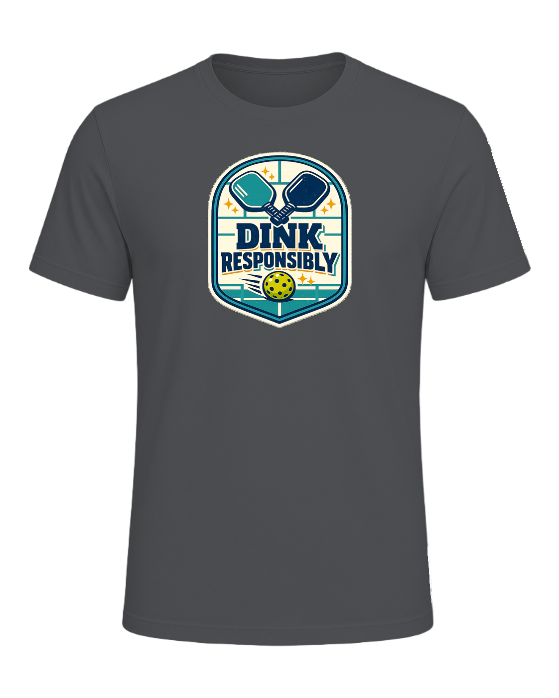 Dink Responsibly Tee — Asphalt