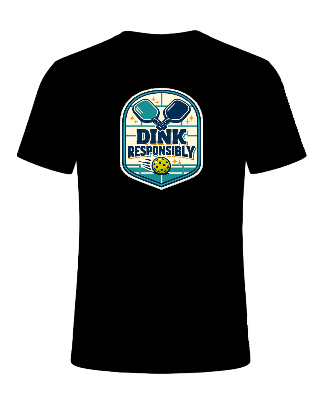 Dink Responsibly Tee — Black