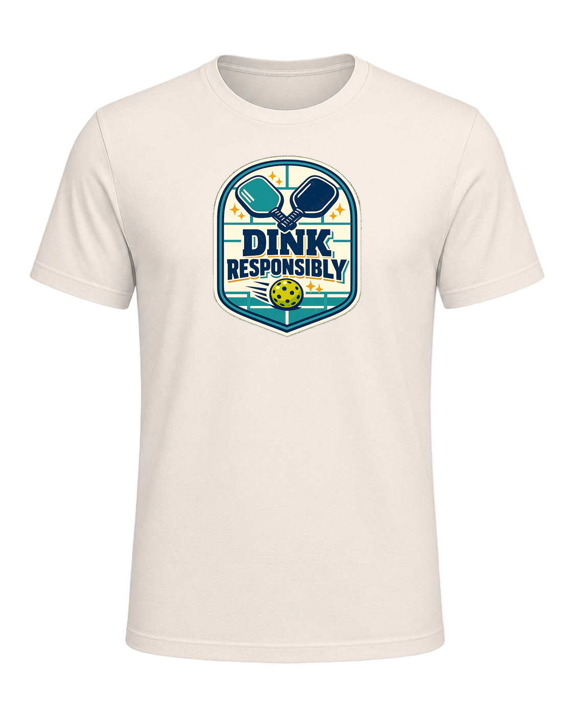 Dink Responsibly Tee — Natural