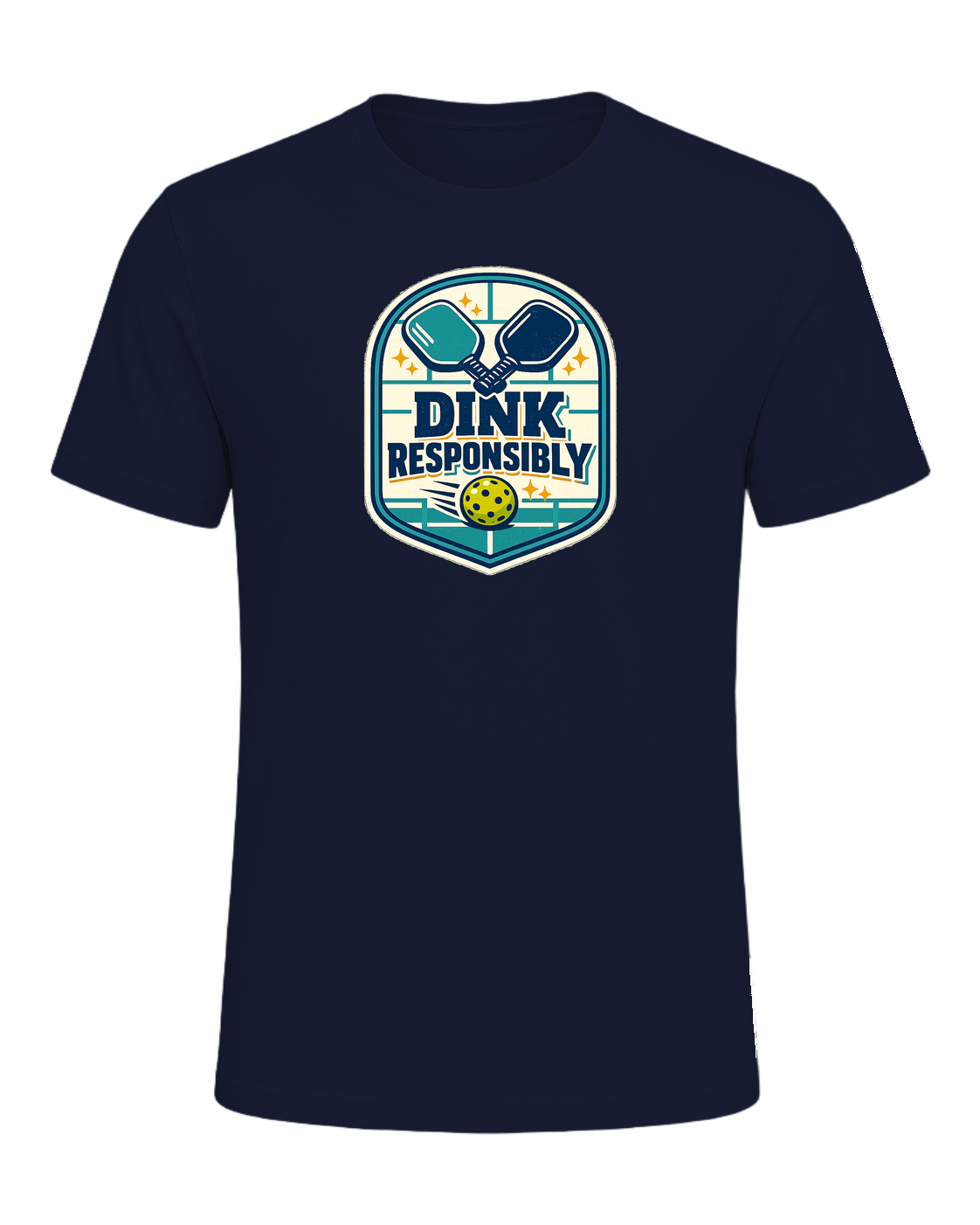 Dink Responsibly Tee — Navy
