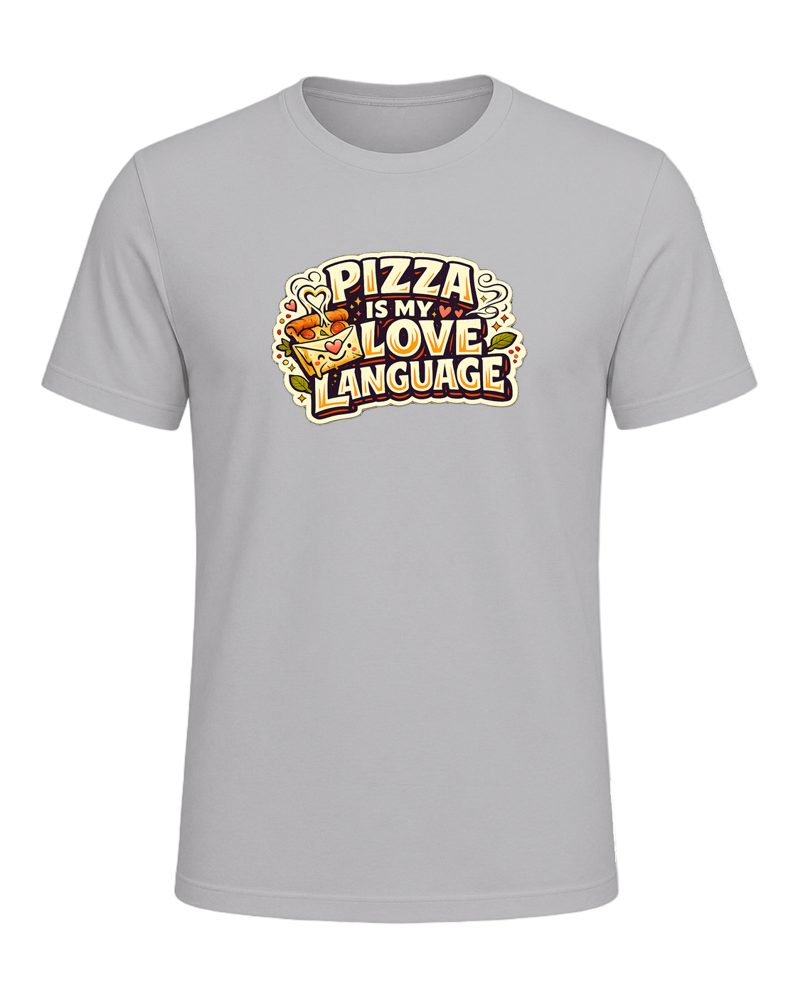 Pizza Is My Love Language Tee — Athletic Heather