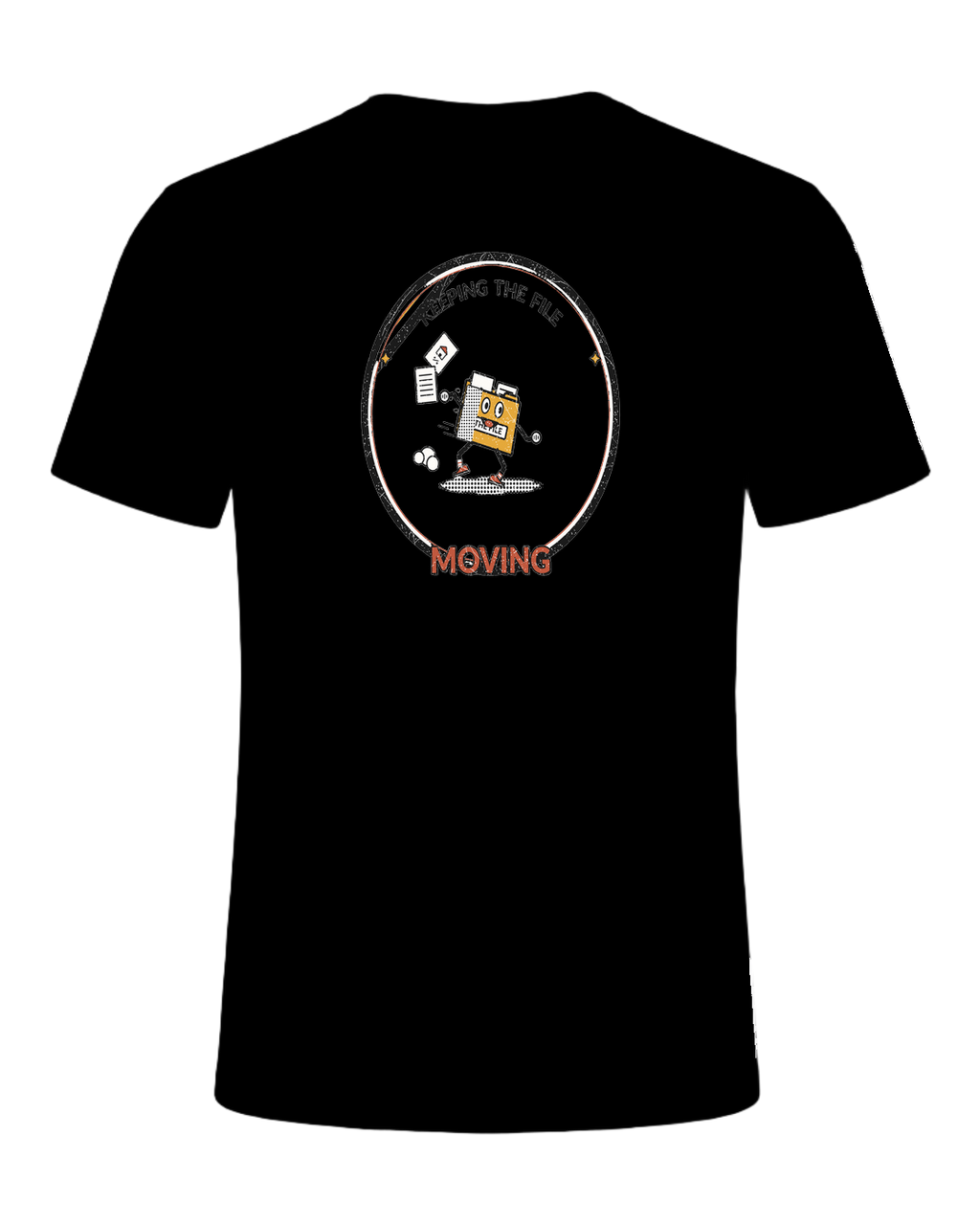 KEEPING THE FILE MOVING — Black