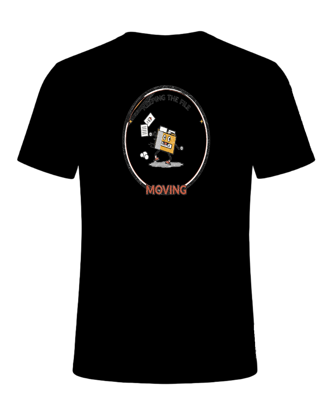 KEEPING THE FILE MOVING — Black