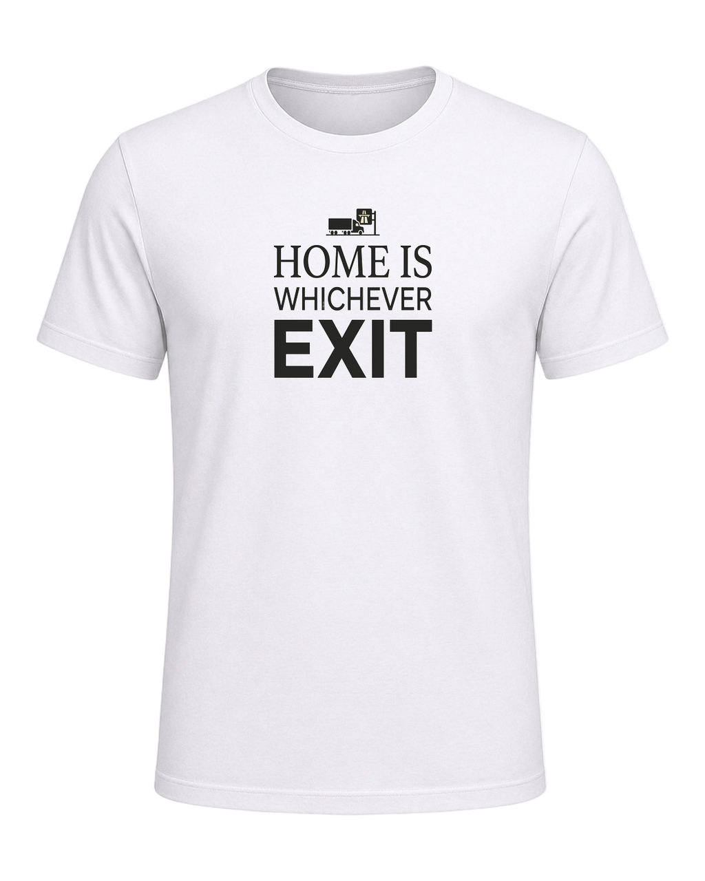 HOME IS WHICHEVER EXIT — White