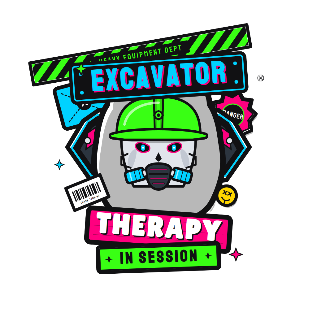 Excavator therapy in session